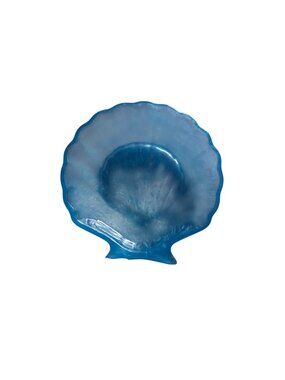 Handmade Blue Resin Seashell Trinket or Soap Dish Ocean Inspired Coastal Accent